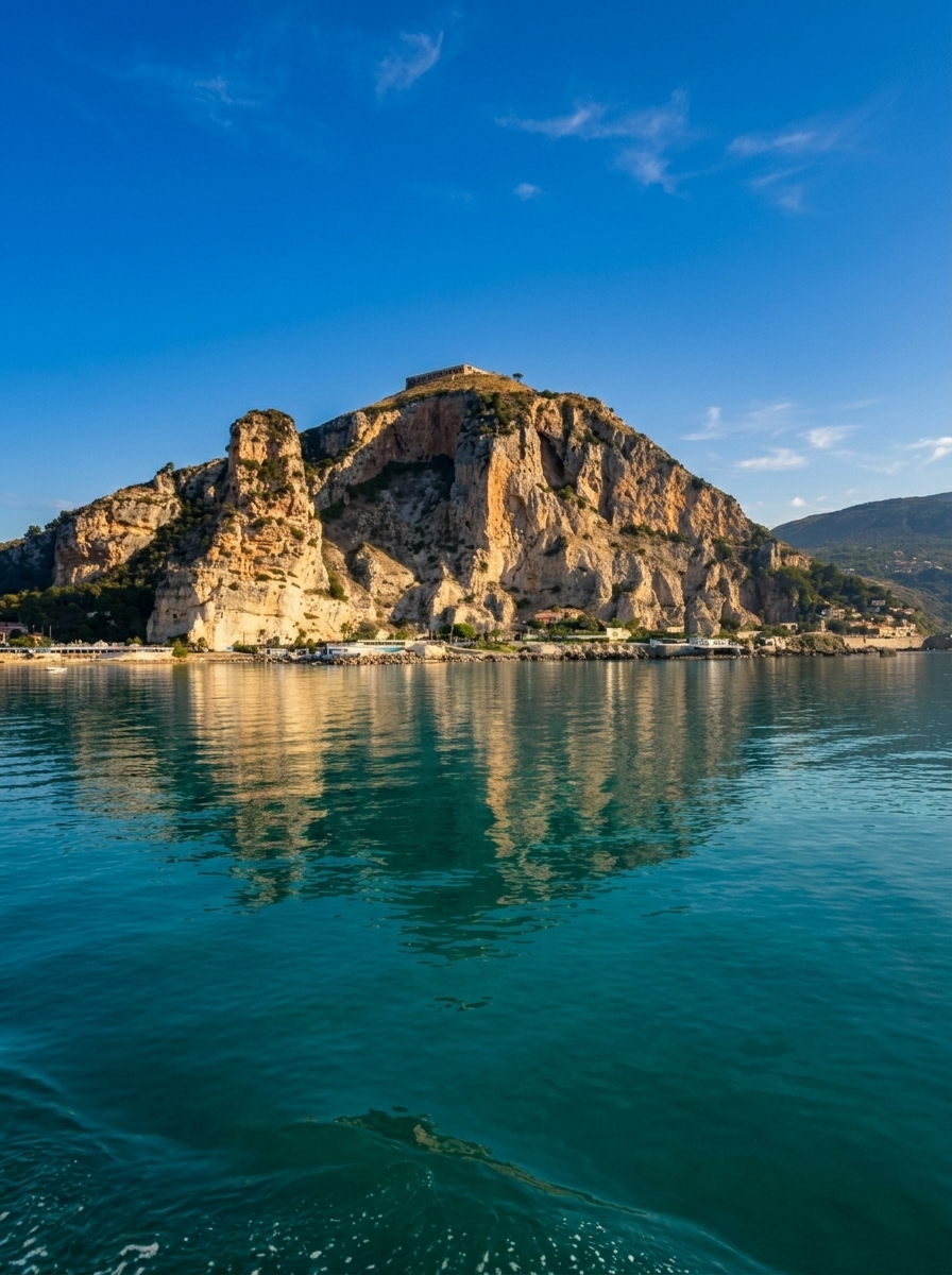 Terracina Coastline Aerial View - Temple of Jupiter