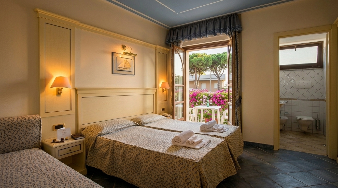 Modern furniture and nautical-inspired decor.