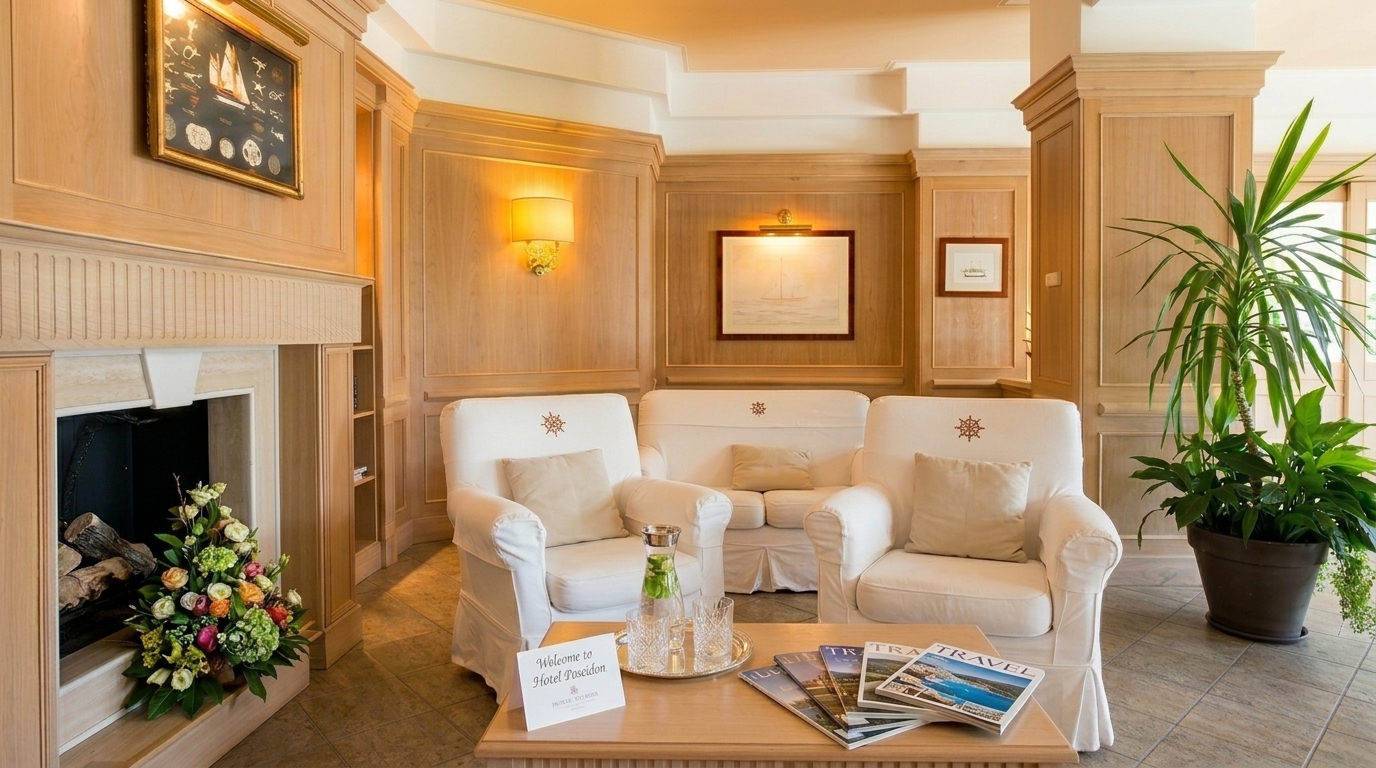 Welcoming guest service area at the heart of the ship.